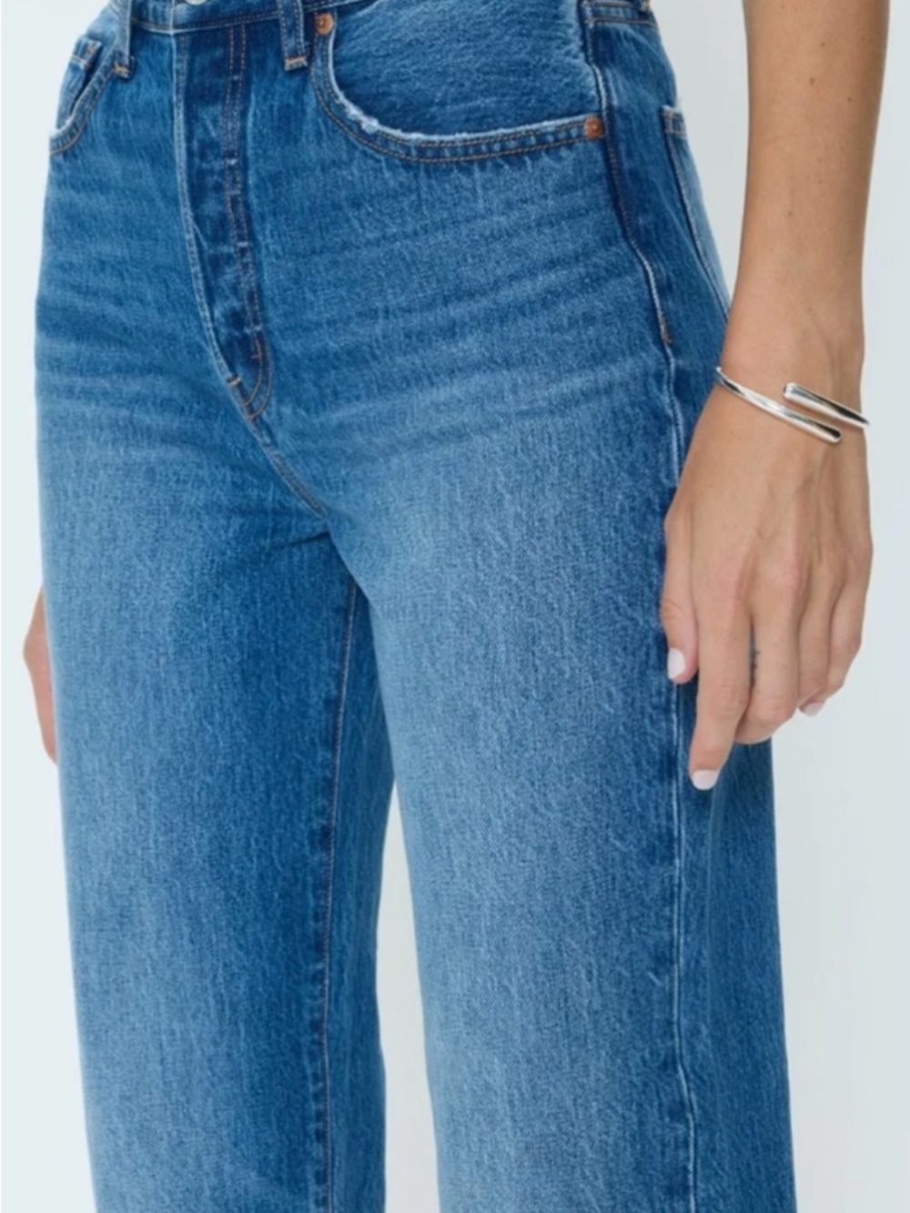 Pistola Cassie Super High Rise Straight Jean in Palladium Size 28 NWT - Picture 8 of 9